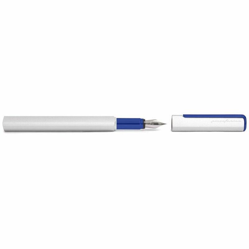 Pininfarina Segno PF One Fountain Pen Blue Silver/Nib Medium - Schmidt K6 Converter Black Ink, , large image number 1