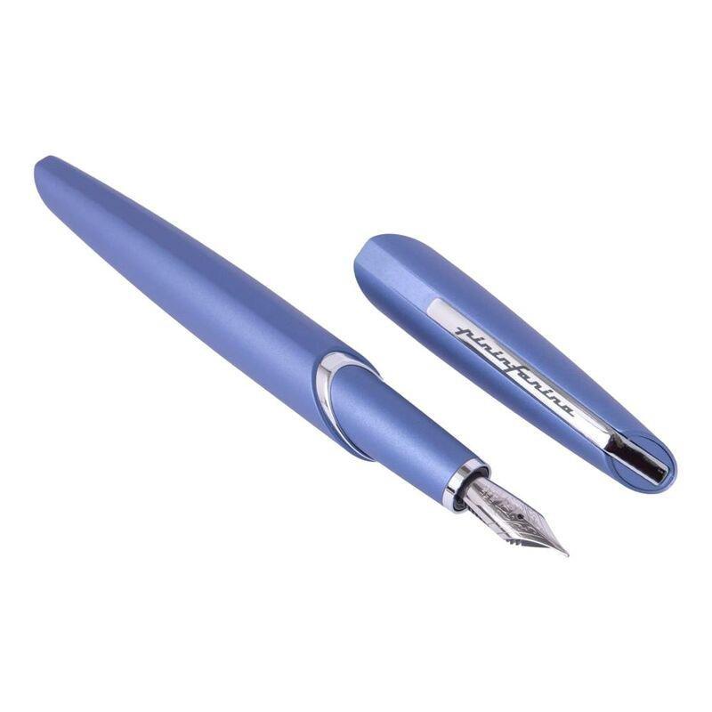 Pininfarina Segno Two Fountain Pain Light Blue/Nib M - Schmidt K6 Converter Black Ink, , medium