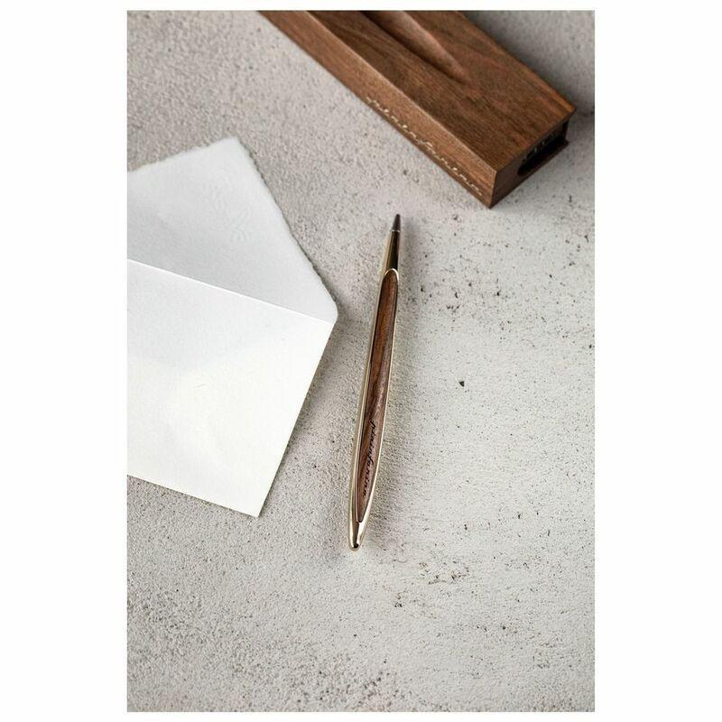 Pininfarina Segno Cambiano Pale Gold Walnut - Gold Edition Inkless Pen - Ethergraf Metal Alloy, , large image number 6