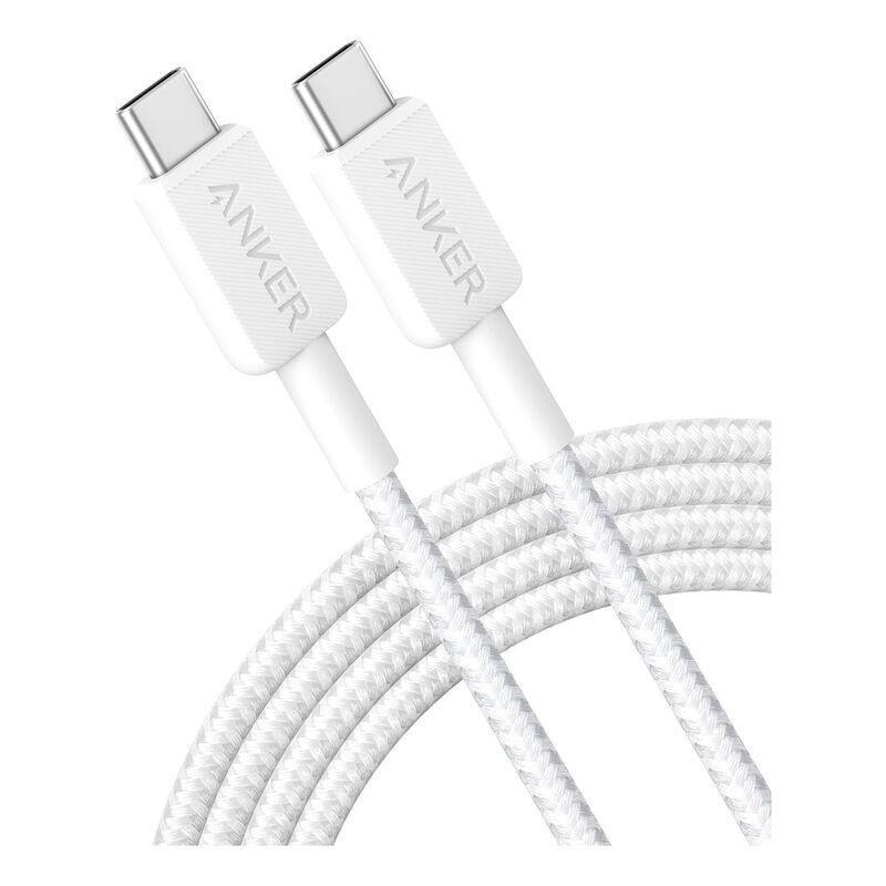 Anker 322 USB-C to USB-C Cable (Braided) 6ft - White, , large image number 0