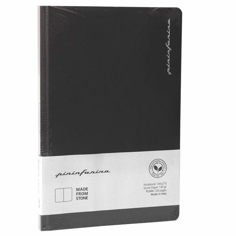 Pininfarina Segno Notebook Stone Paper Black/Plain Stone Paper Notebook, , medium