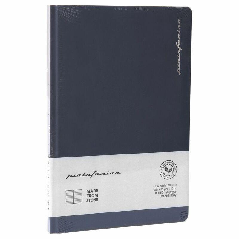 Pininfarina Segno Notebook Stone Paper Blue/Ruled Stone Paper Notebook, , medium
