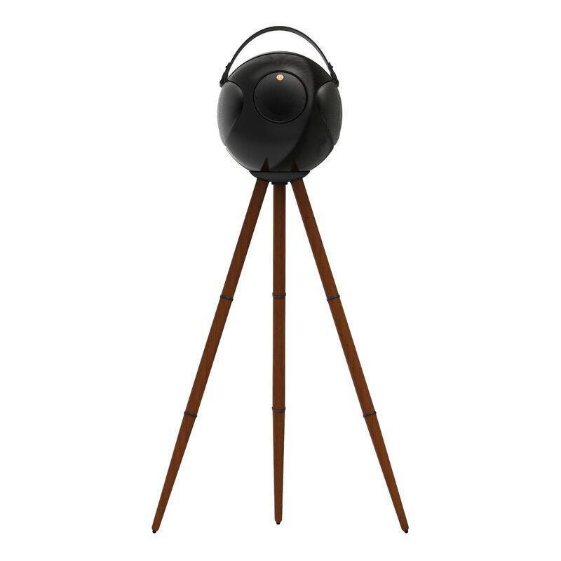 UB+ S2+ Alphorn Hi-Fi BT TWS Speaker with Walnut Wooden Stand - Glossy Black, , medium