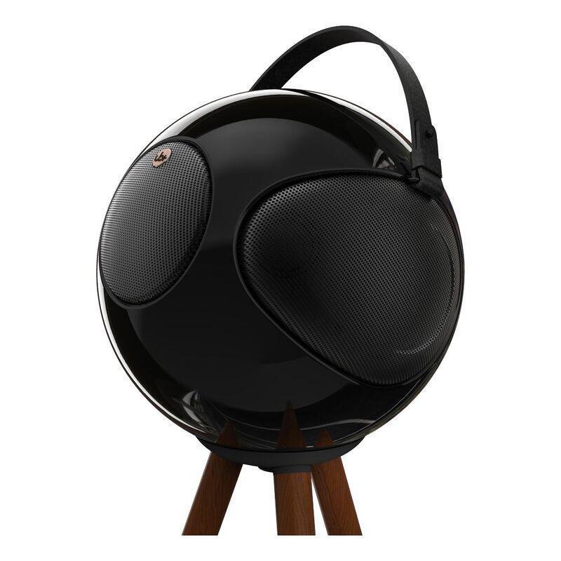 UB+ S2+ Alphorn Hi-Fi BT TWS Speaker with Walnut Wooden Stand - Glossy Black, , large image number 4