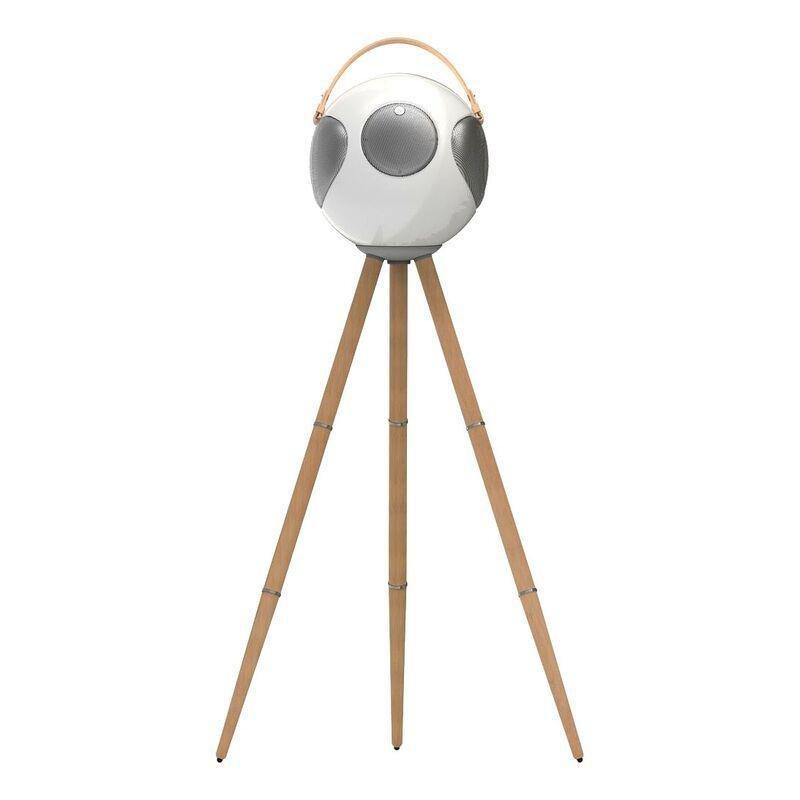 UB+ S2+ Alphorn Hi-Fi BT TWS Speaker with Walnut Wooden Stand - Glossy White, , medium