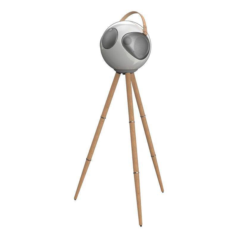 UB+ S2+ Alphorn Hi-Fi BT TWS Speaker with Walnut Wooden Stand - Glossy White, , medium