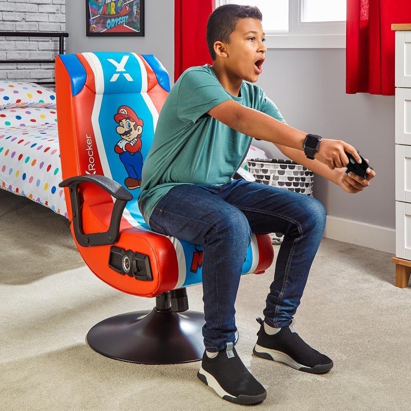 X-Rocker Nintendo Mario Pedestal Gaming Chair, , large image number 4