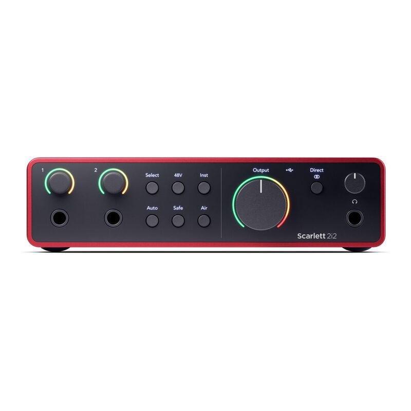 Focusrite Scarlett 2I2 4th Gen USB Audio Interface - Red & Black, , large image number 0
