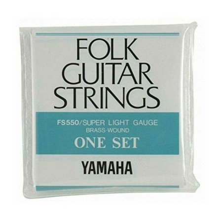 YAMAHA - Yamaha FS550 Folk Guitar Strings - Brass Wound (10-46 Super Light Gauge)