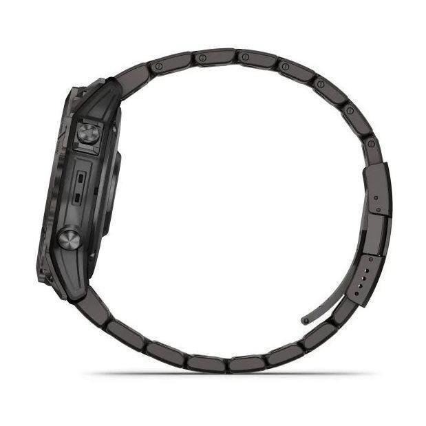 Garmin fenix 7X Pro - Sapphire Solar Edition Smartwatch - Carbon Gray DLC Titanium with Vented Titanium Bracelet (51mm), , large image number 2