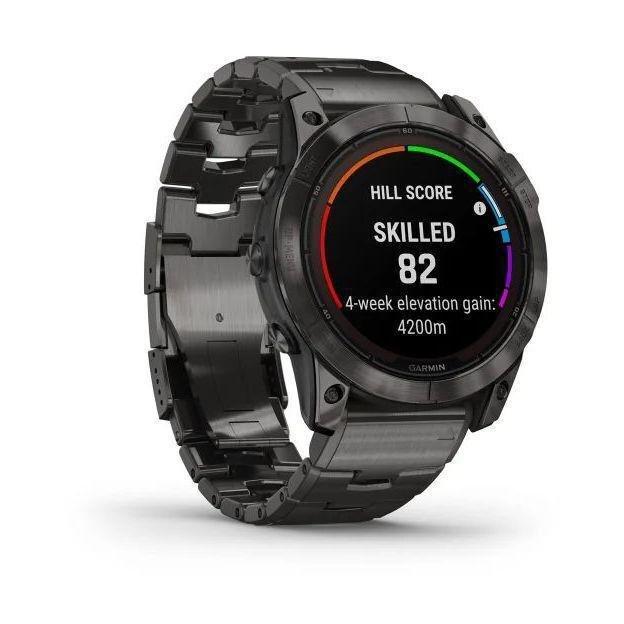 Garmin fenix 7X Pro - Sapphire Solar Edition Smartwatch - Carbon Gray DLC Titanium with Vented Titanium Bracelet (51mm), , large image number 3