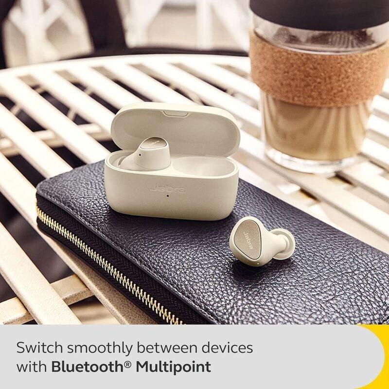 Jabra Elite 4 True Wireless Earbuds With Active Noise Cancellation - Light Beige, , large image number 1