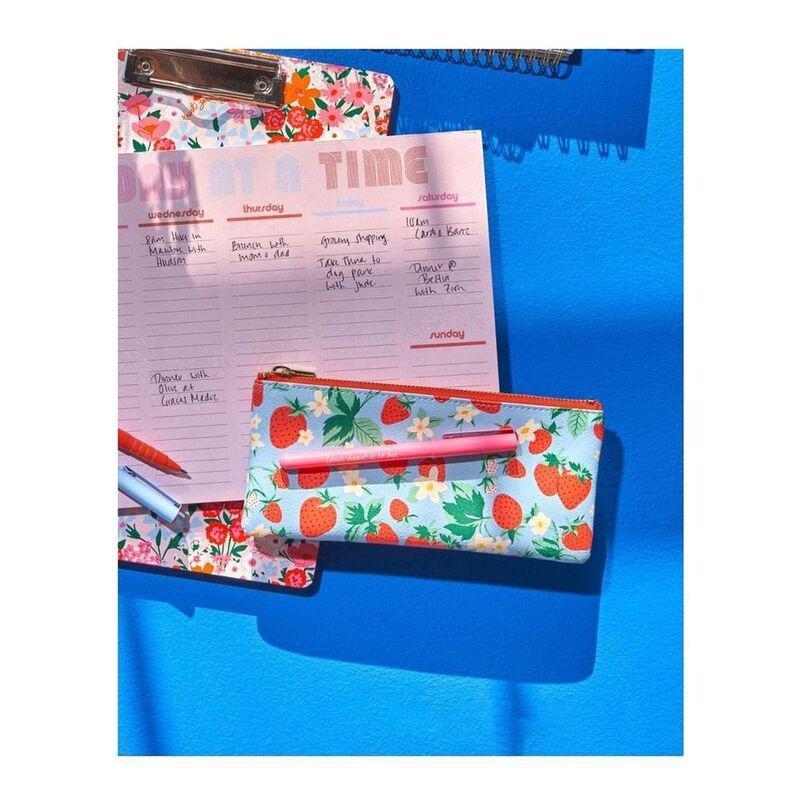 Ban.do Pencil Pouch Strawberry Field Blue, , large image number 1