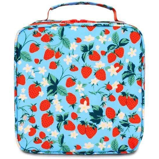Ban.do What's for Lunch Lunch Bag Strawberry Field Blue, , medium