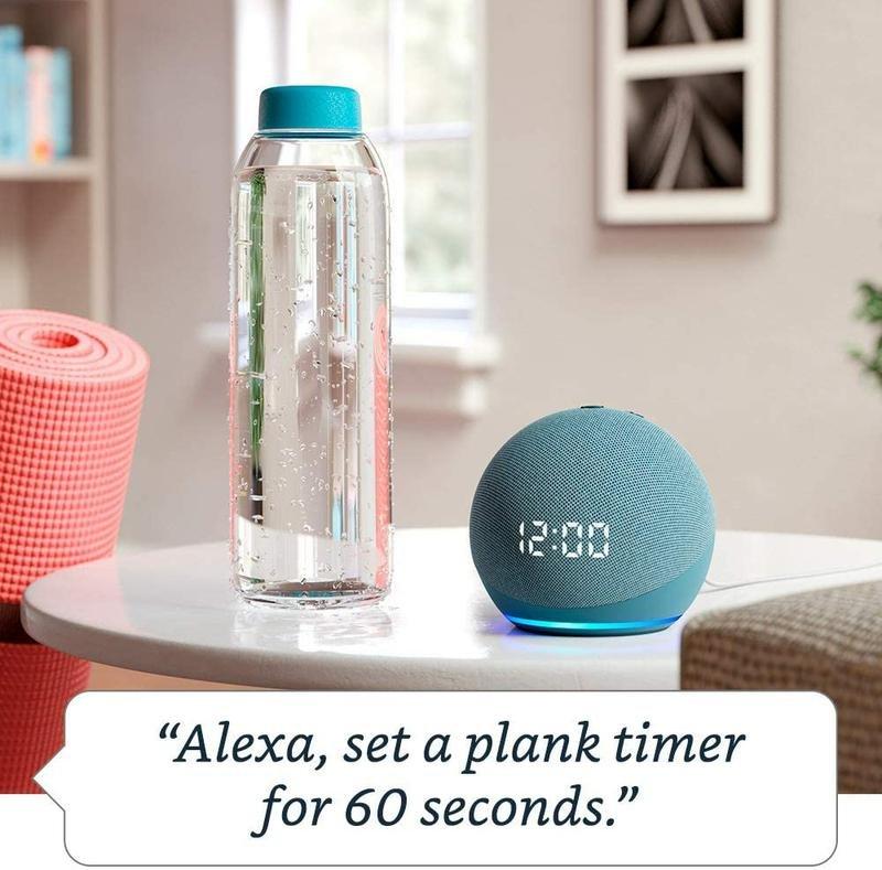 Amazon Echo Dot (4th Gen) Smart Speaker with Clock - Twilight Blue, , large image number 5