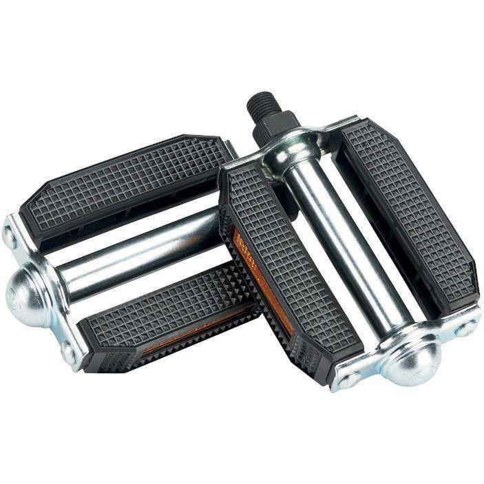 Electra Deluxe Block Pedals Spindle 9/16" Chrome/Black, , medium