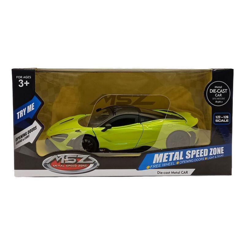 Metal Speed Zone Mclaren 765 LT 1.24 Scale Die Cast Model Car, , large image number 1