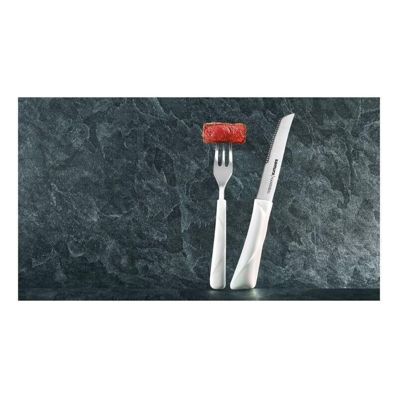 Samura Hannibal Kitchen Steak Knives And Forks (Set Of 4) - White Handle, , medium