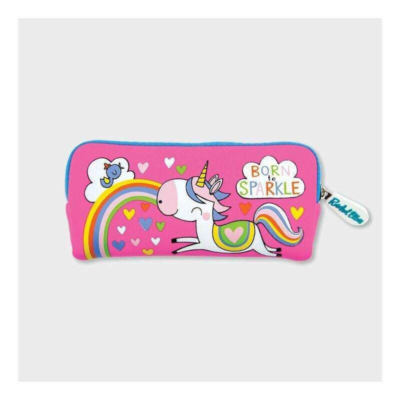 Rachel Ellen Designs Neoprene pencil cases Born to sparkle/Unicorn, , large image number 0