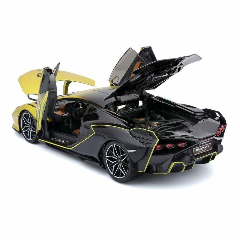 Bburago Lamborghini Sian 1.18 Fkp 37 Yellow Fade/Black Color Die-Cast Model, , large image number 0
