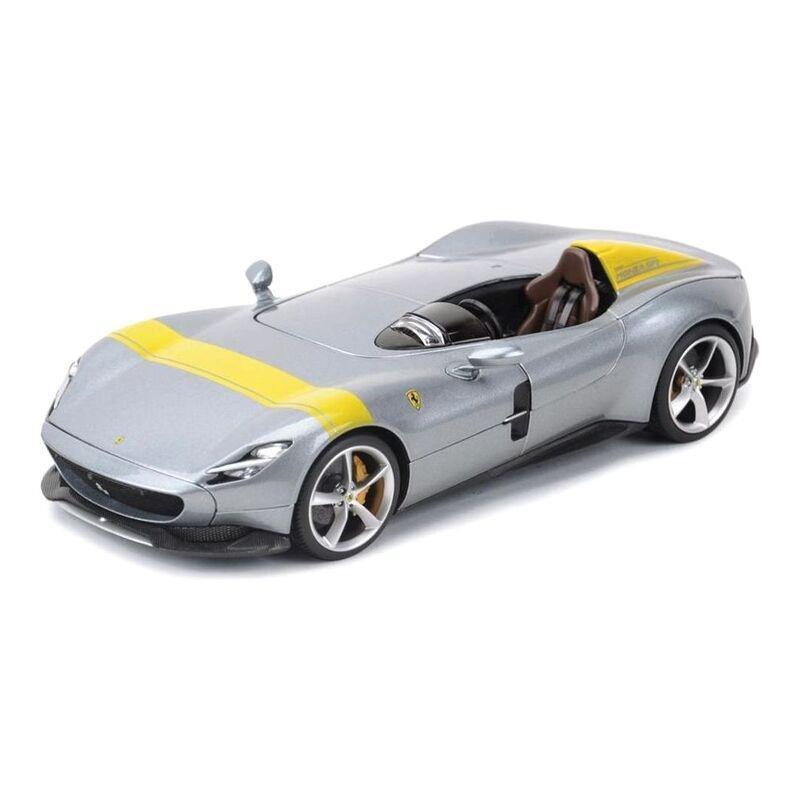 Bburago Ferrari Race And Play 1.24 Ferrari Monza Sp1 Grey/Yellow Die-Cast Model, , large image number 0