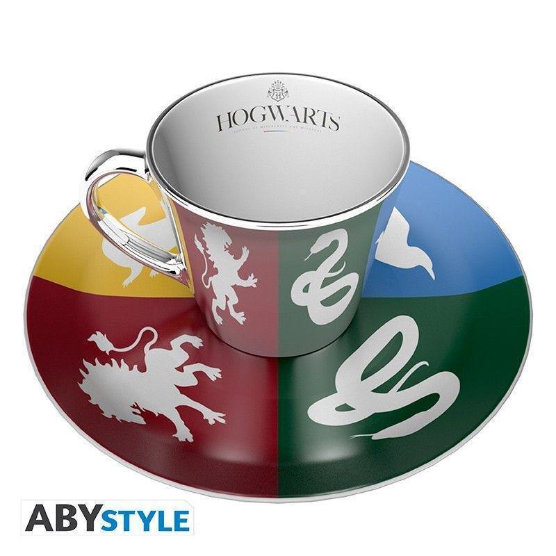 Abystyle Harry Potter Gift Set Hogwarts Crests Mirror Mug 300 ml & Plate, , medium
