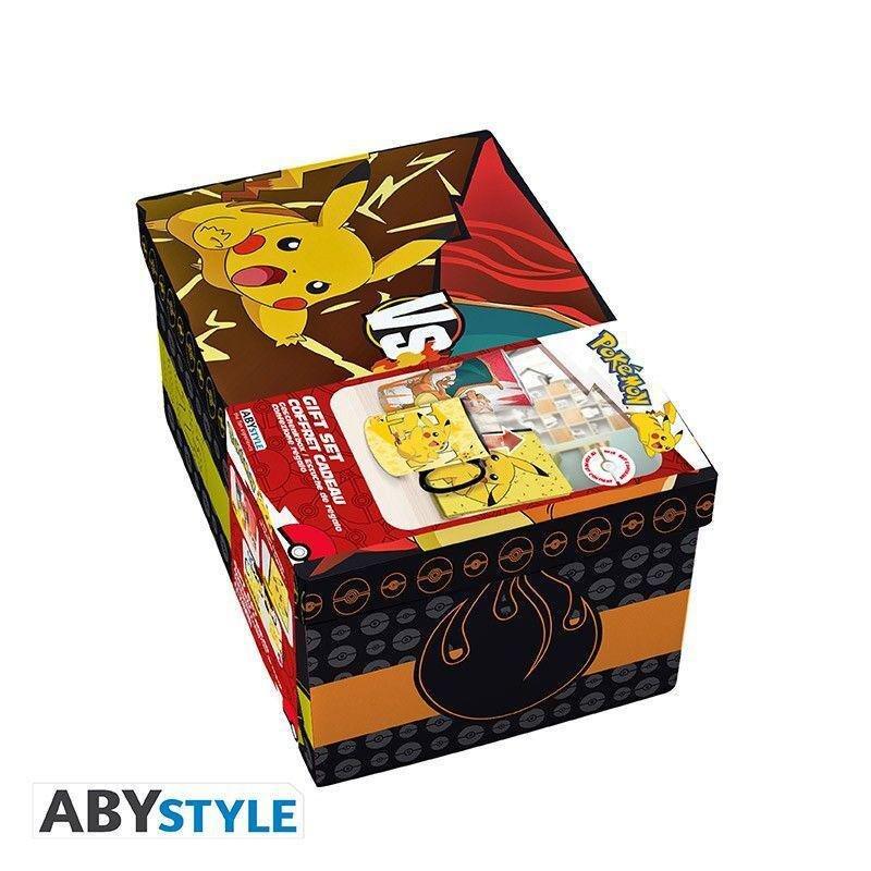 Abystyle Pokemon Gift Set Premium Pikachu Large Glass 400 ml + Heat Change Mug 460 ml+ A6 Notebook, , large image number 0