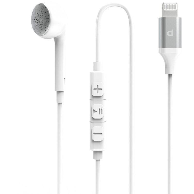Powerology Mono Earphone Lightning Connector - White, , large image number 0