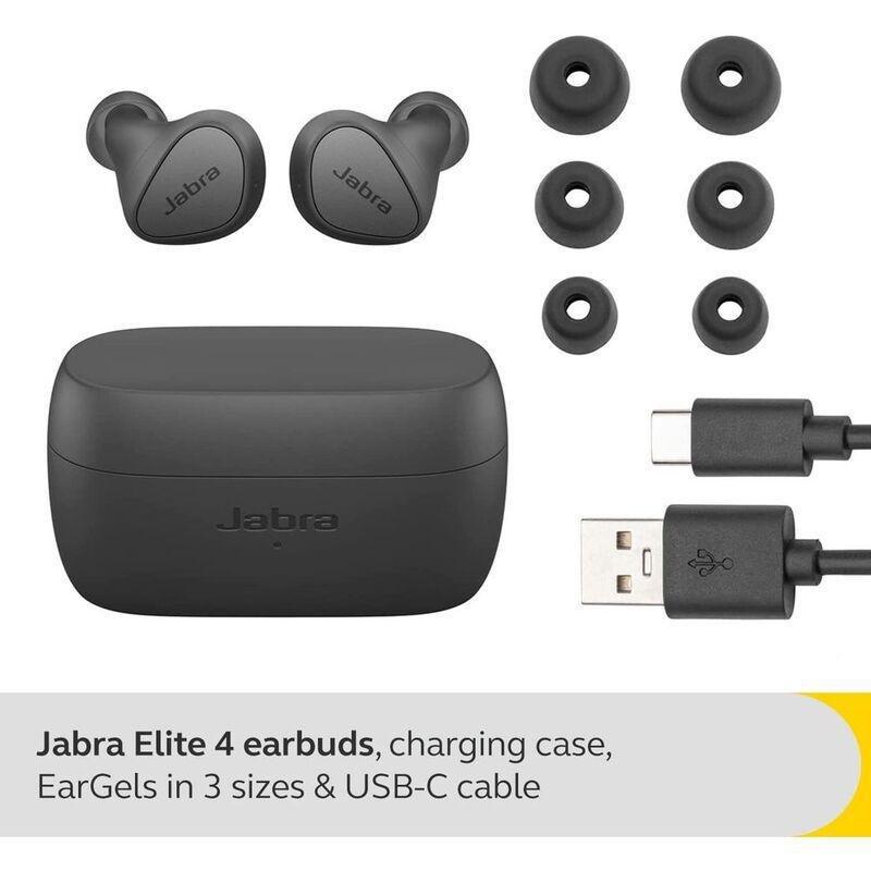 Jabra Elite 4 True Wireless Earbuds With Active Noise Cancellation - Dark Grey, , large image number 4