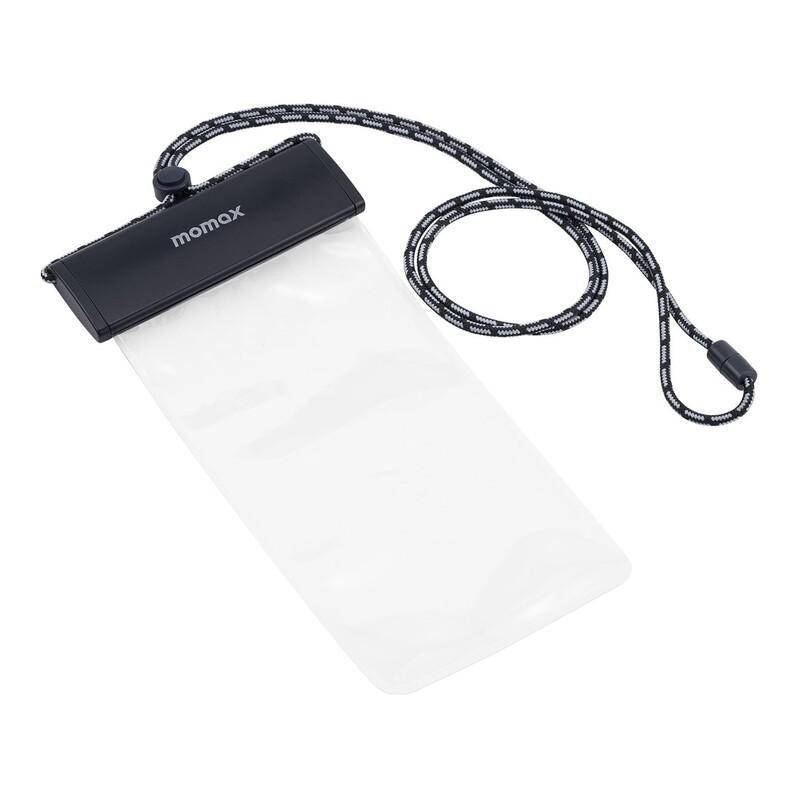 Momax Waterproof Pouch Universal With Neck Strap Space Grey, , medium