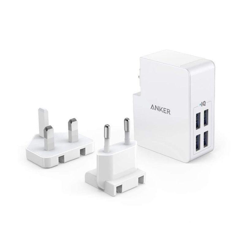Anker Powerport 4 Lite White Travel Adapter, , medium