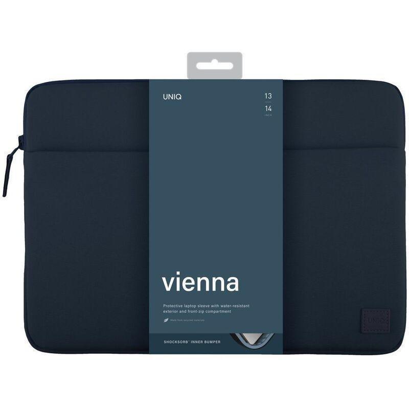 UNIQ Vienna Protective RPET Fabric Laptop Sleeve 14-inch - Indigo Blue, , large image number 1