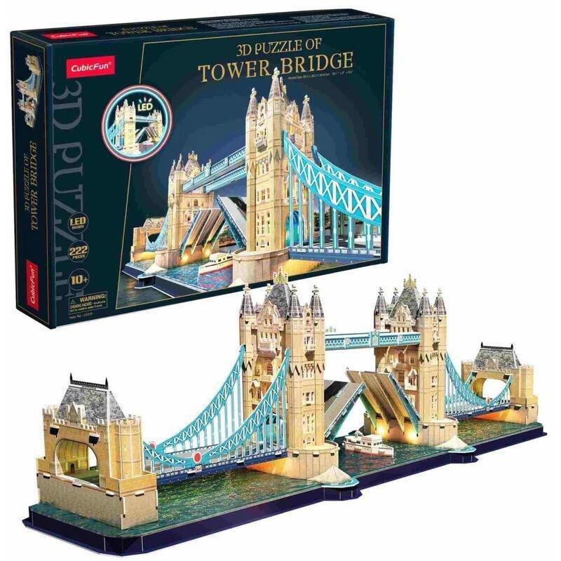 3D Puzzle LED Tower Bridge (222 Pieces), , large image number 0