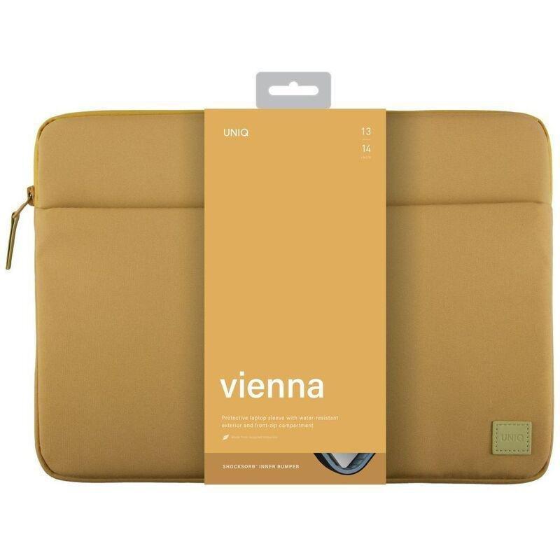 UNIQ Vienna Protective RPET Fabric Laptop Sleeve 14-inch - Canary, , large image number 2