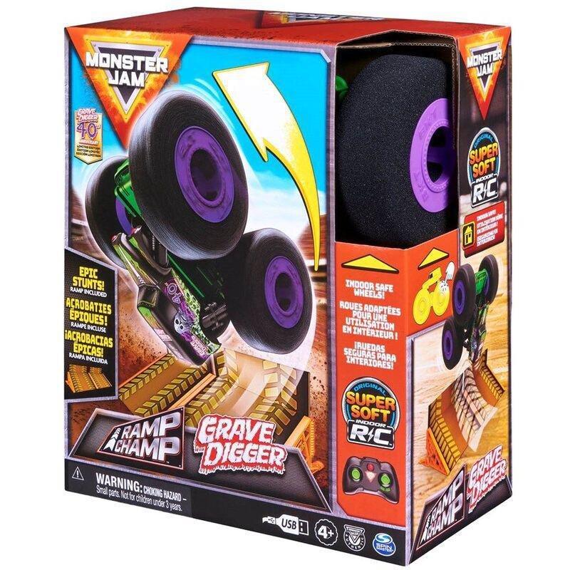 Spin Master Monster Jam R/C Ramp Champ Grave Digger Toy Vehicle, , medium