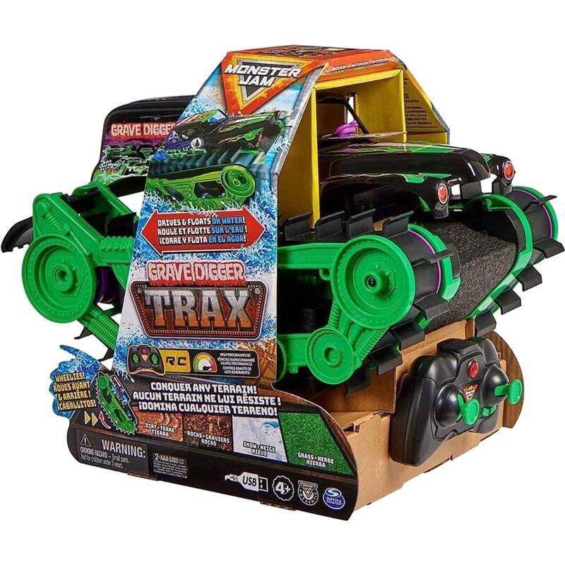 Spin Master Monster Jam R/C Grave Digger Trax Toy Vehicle, , large image number 0