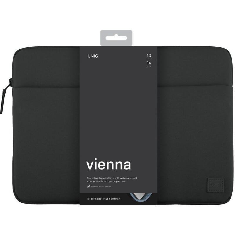Uniq Vienna Protective RPET Fabric Laptop Sleeve 16-inch - Midnight Black, , large image number 2