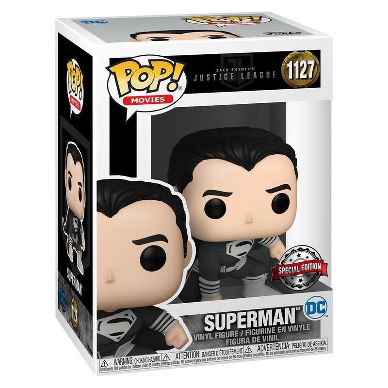 Funko Pop Movies Zack Snyder's Justice League Superman Black Suit Vinyl Figure, , large image number 1