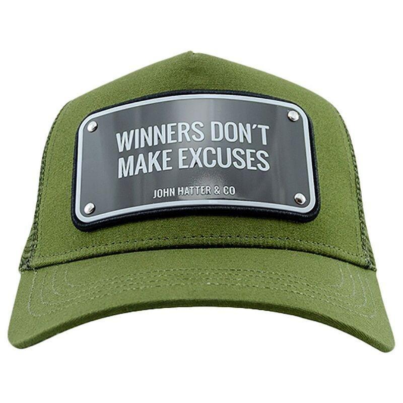John Hatter Don't Make Excuses Men's Trucker Cap Green, , medium