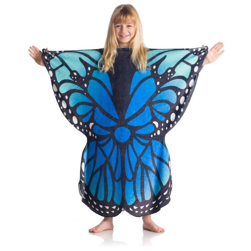 Kanguru 1235 Kids Blanket With Butterfly Wings Blue, , large image number 0