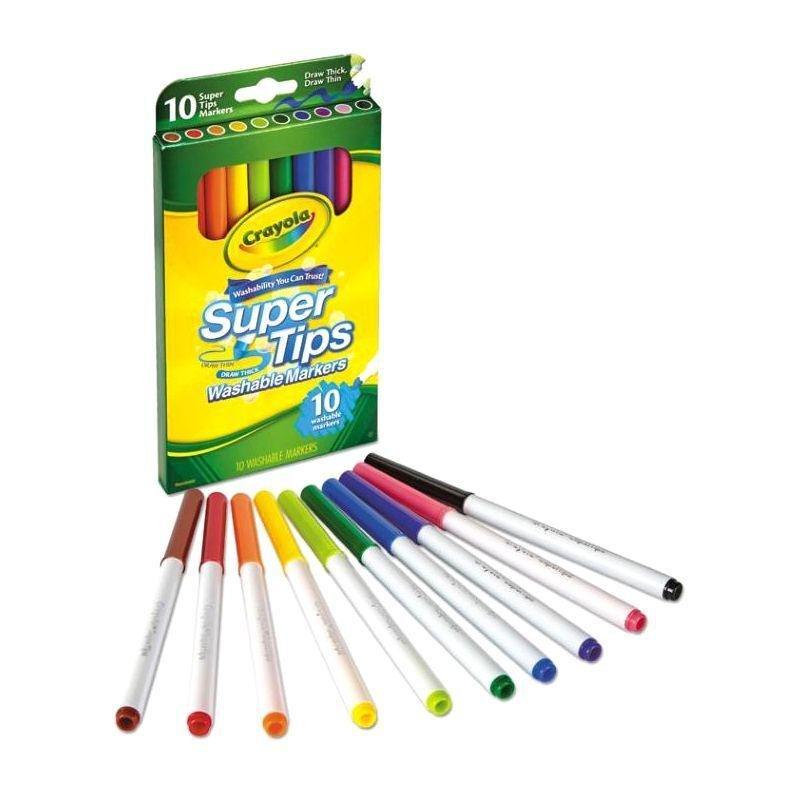 Crayola Washable Super Tip Markers (Set of 10), , medium