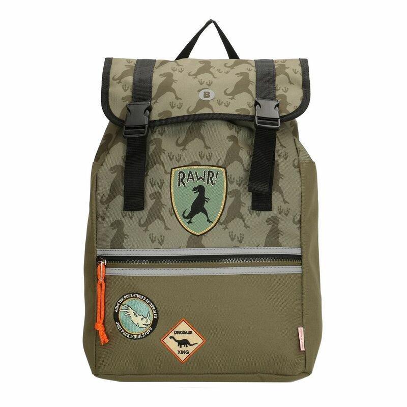 Beagles Dinosaur Backpack Flap Olive, , large image number 0