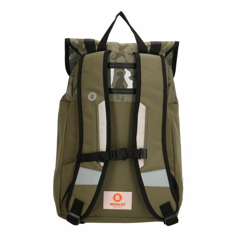 Beagles Dinosaur Backpack Flap Olive, , large image number 2