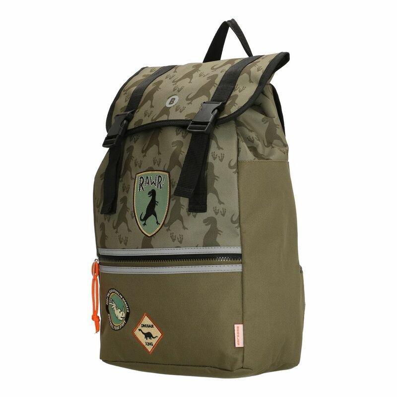 Beagles Dinosaur Backpack Flap Olive, , large image number 3