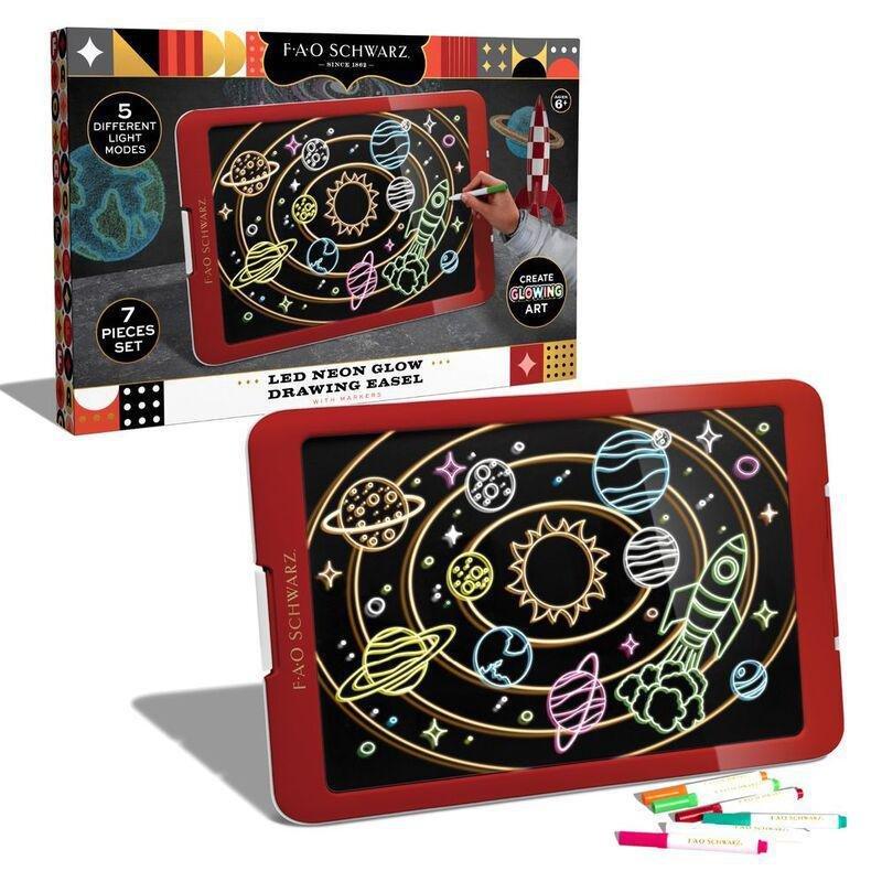 FAO Schwarz LED Neon Glow Drawing Easel, , large image number 0