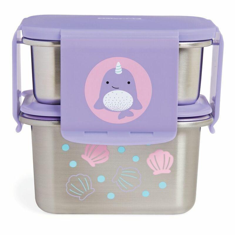 Skip Hop Zoo Stainless Steel Lunch Kit Narwhal, , large image number 0