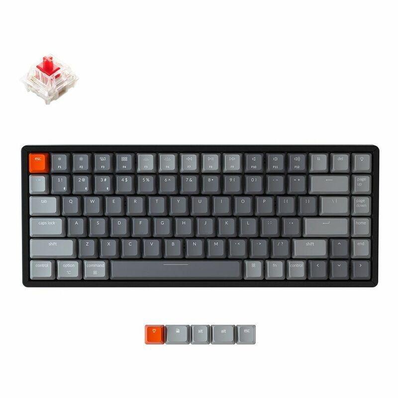 Keychron K2 84 Gateron Mechanical Keyboard with RGB Red Switch & Aluminum Frame, , large image number 0