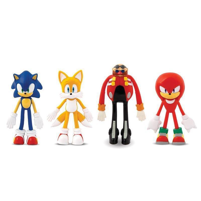 Bend-Ems Sonic The Hedgehog Charcter Bendable Figures (Pack of 4), , large image number 0