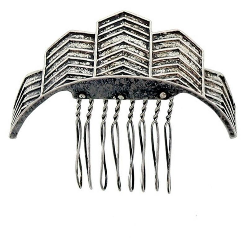 Kitsch Chevron Silver Bun Pin, , large image number 0