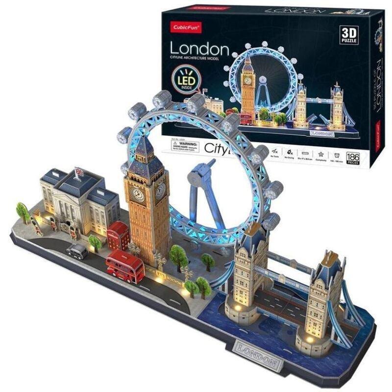 Cubic Fun National Geographic Cityline London 186-Piece LED 3D Puzzle, , large image number 0